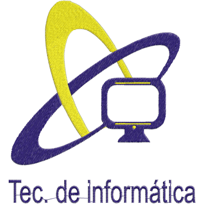 Matriz de Bordado Símbolo de tec de informática